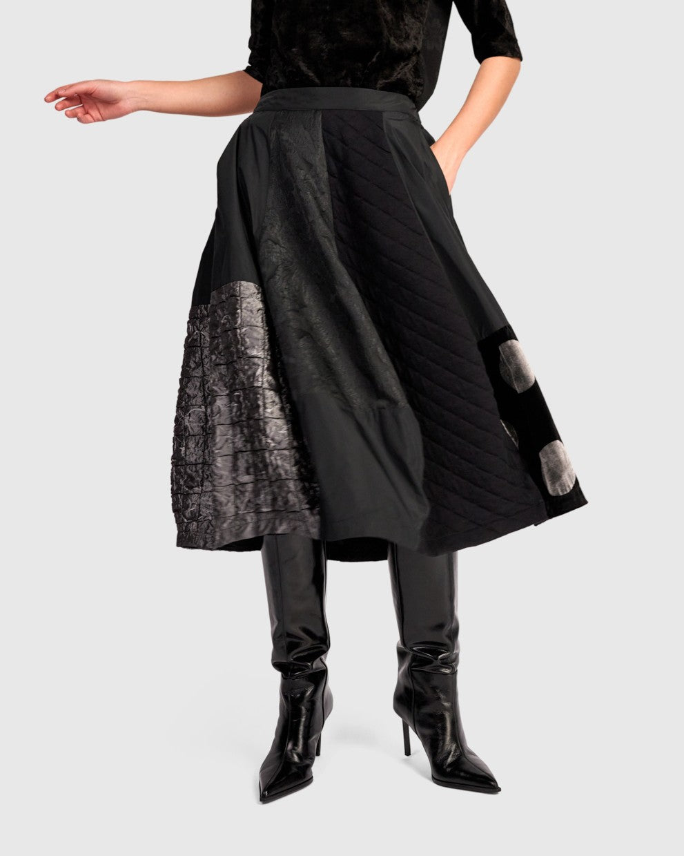 alembika-spark-bubble-skirt-ak734m-damen-rock-silber-mix image 1
