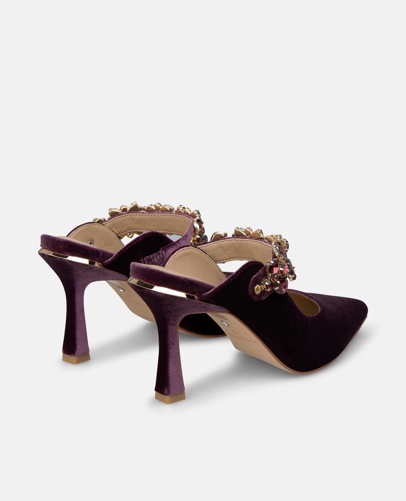 alma-en-pena-samt-slingback-lavendel-mit-glitzerriemen-8-cm image 3