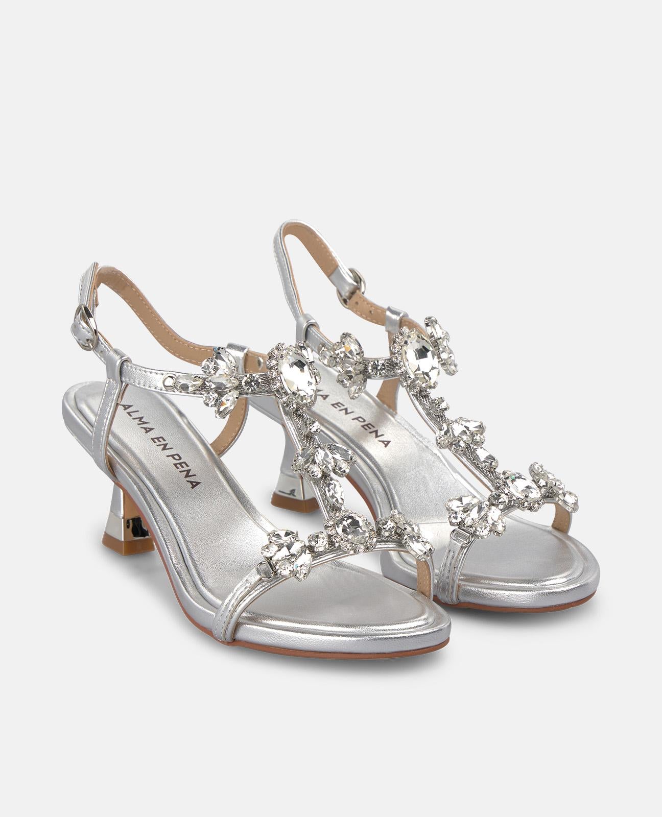 alma-en-pena-riemchensandalette-silber-strass-metallic-7-cm image 2