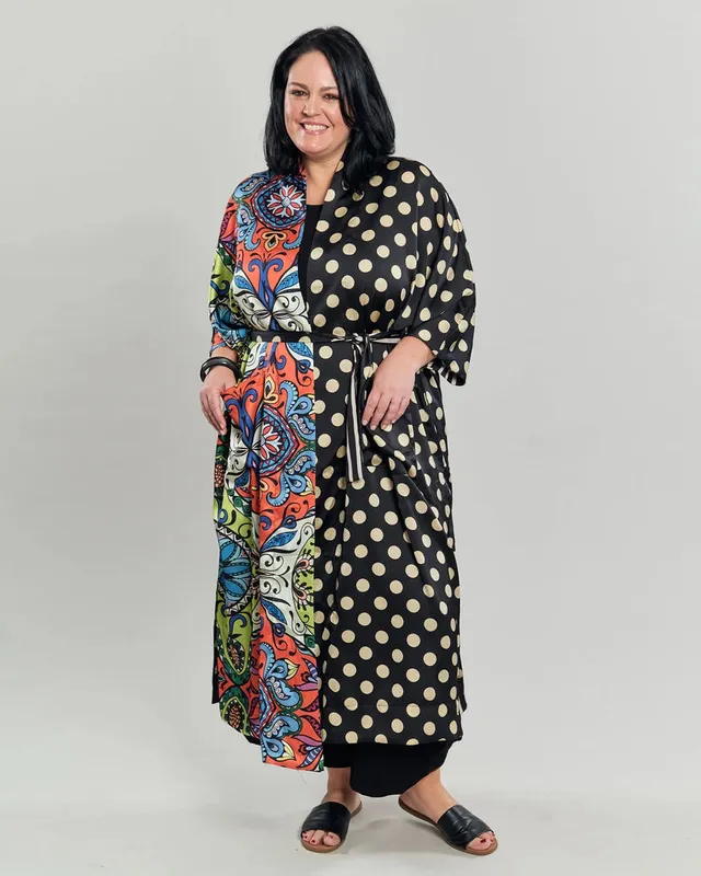 alembika-paisley-dot-kimono-multi-jacke-plus image 1
