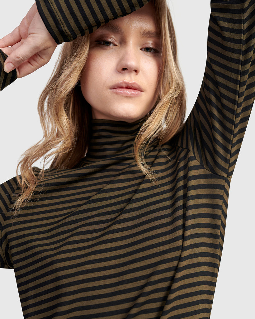 alembika-urban-form-turtleneck-khaki-damen-tunika image 1