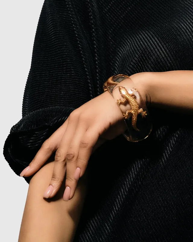 alembika-lucky-bangle-armreif-gold-eidechse image 1