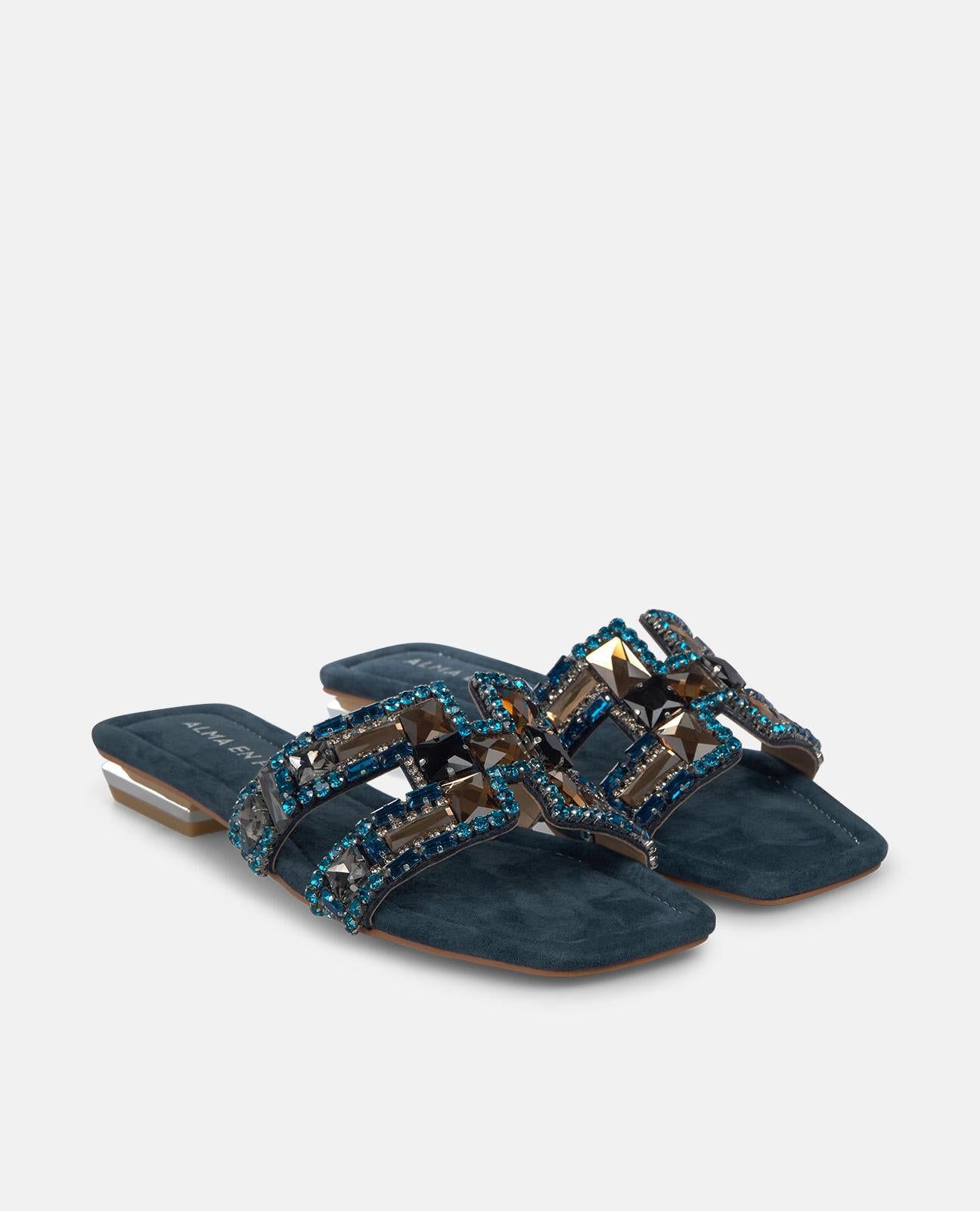 alma-en-pena-flache-sandalen-h-riemen-hellblau-2-cm image 2
