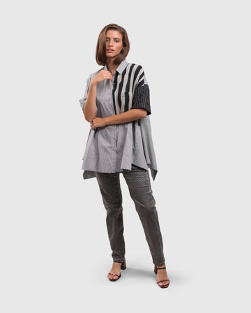 alembika-tao-trapeze-button-down-bluse-bars image 2