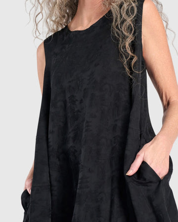 alembika-suzu-swing-kleid-black-jacquard-midi image 3