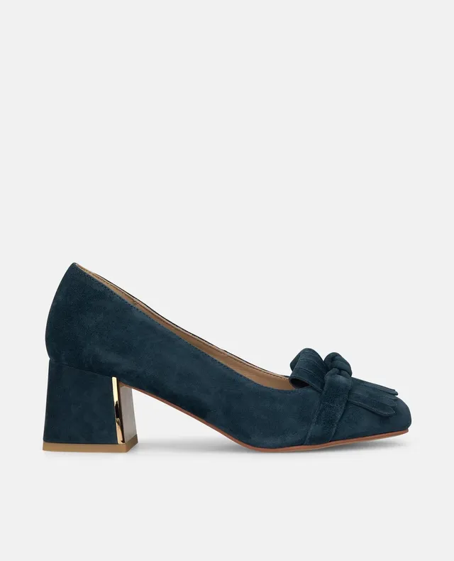 alma-en-pena-wildleder-pumps-mit-fransen-5-5-cm-blau image 1