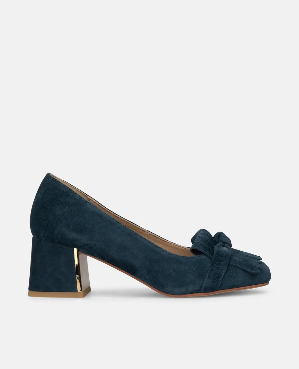 alma-en-pena-wildleder-pumps-mit-fransen-5-5-cm-blau image 1