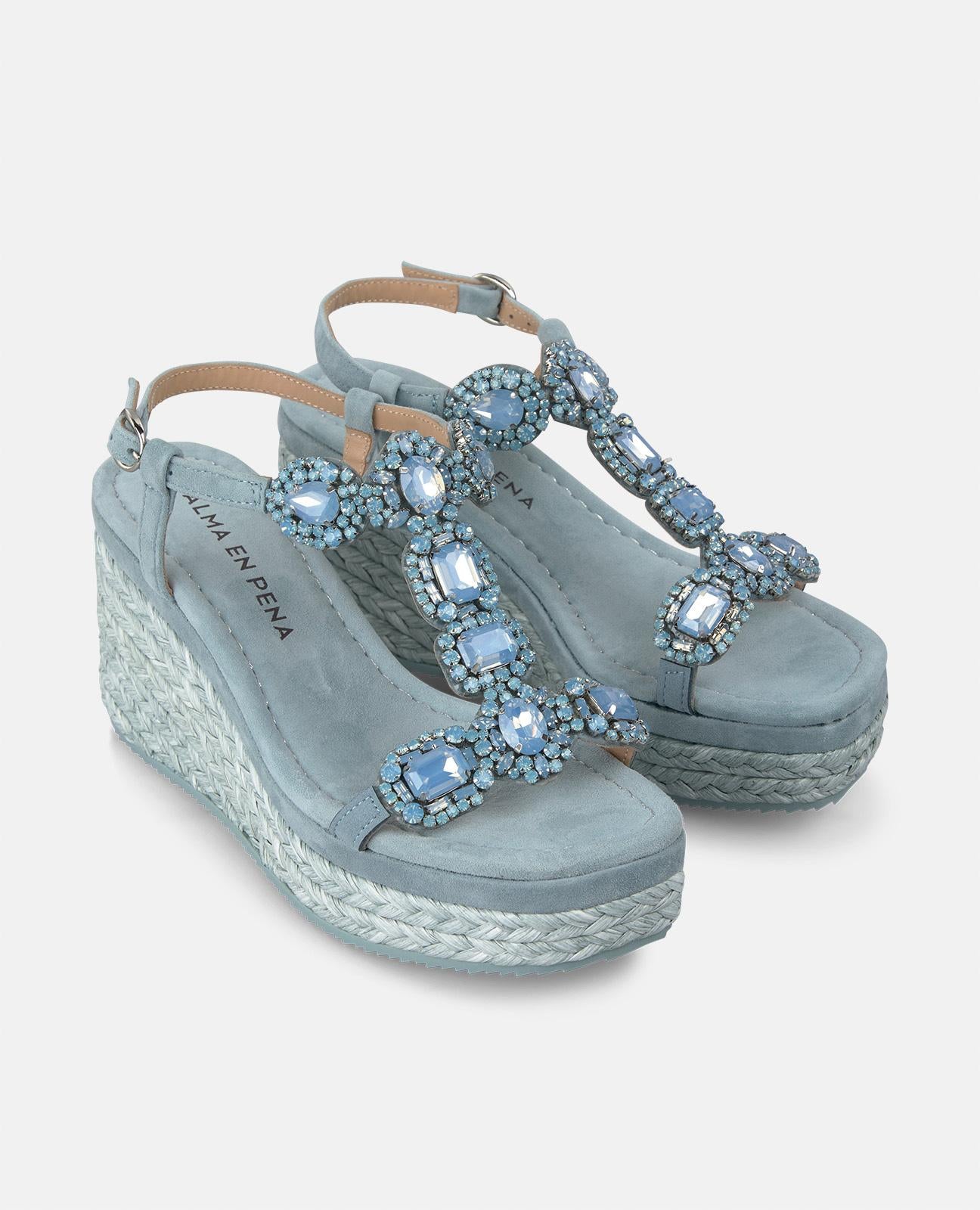 alma-en-pena-keil-sandale-jewel-blau-7-cm-mit-strass-riemen image 2