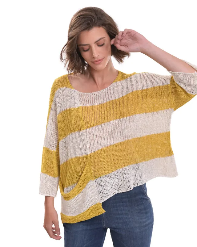 alembika-luxe-pocket-hem-pullover-yellow image 1