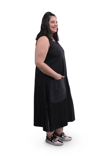alembika-urban-pocket-tank-maxikleid-schwarz image 3