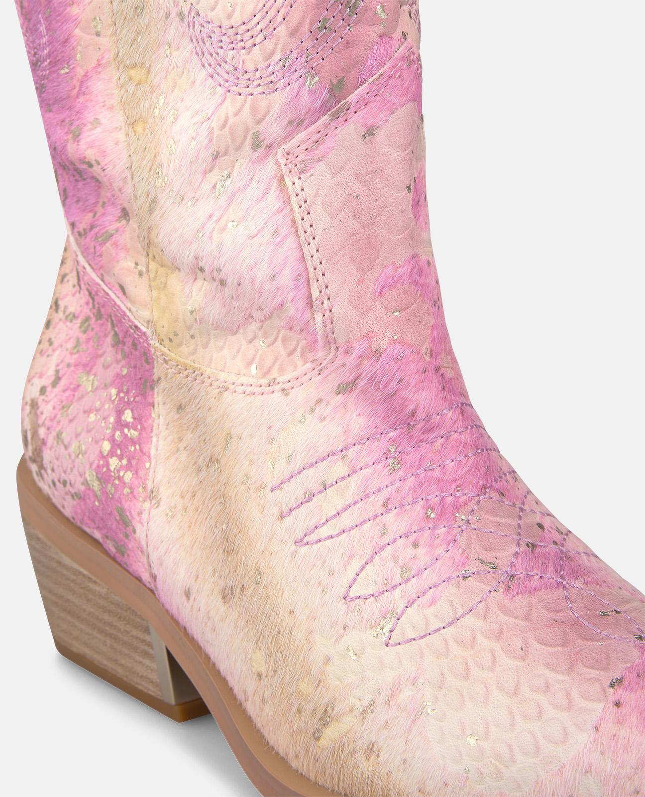 alma-en-pena-special-cowboy-boot-cowboystiefel-schlangenoptik-rosa-5-cm image 2