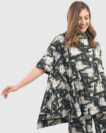 alembika-marble-crinkle-trapeze-top-schwarz image 5