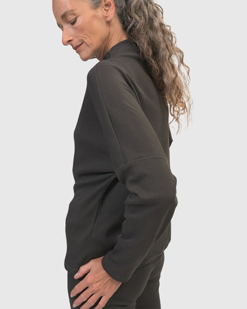 alembika-zen-drawstring-sweatshirt-charcoal-blouson-pullover image 4