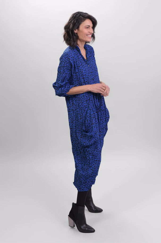 alembika-simone-cocoon-kleid-kobalt image 1