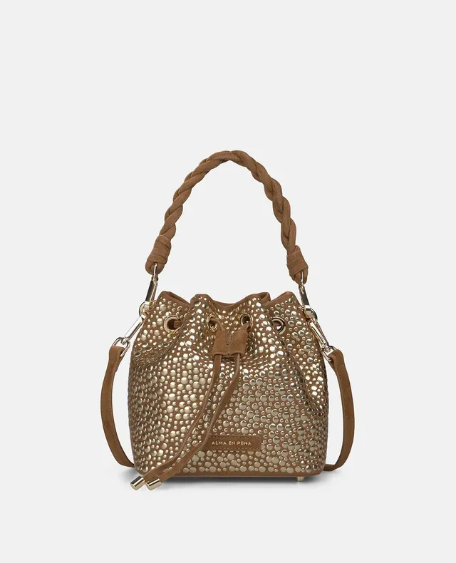 alma-en-pena-metallic-studs-candy-bag-caramelo-clutch image 1