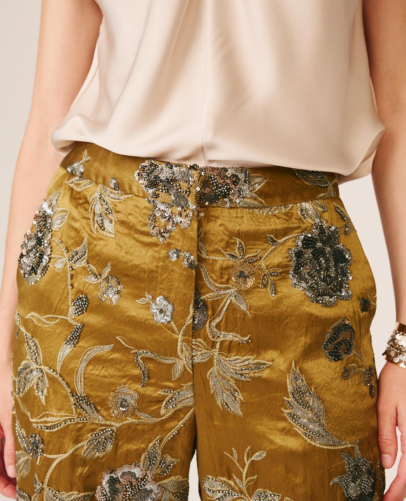alma-en-pena-floral-pants-high-waist-blumenhose-beige-khaki-gef-ttert image 5