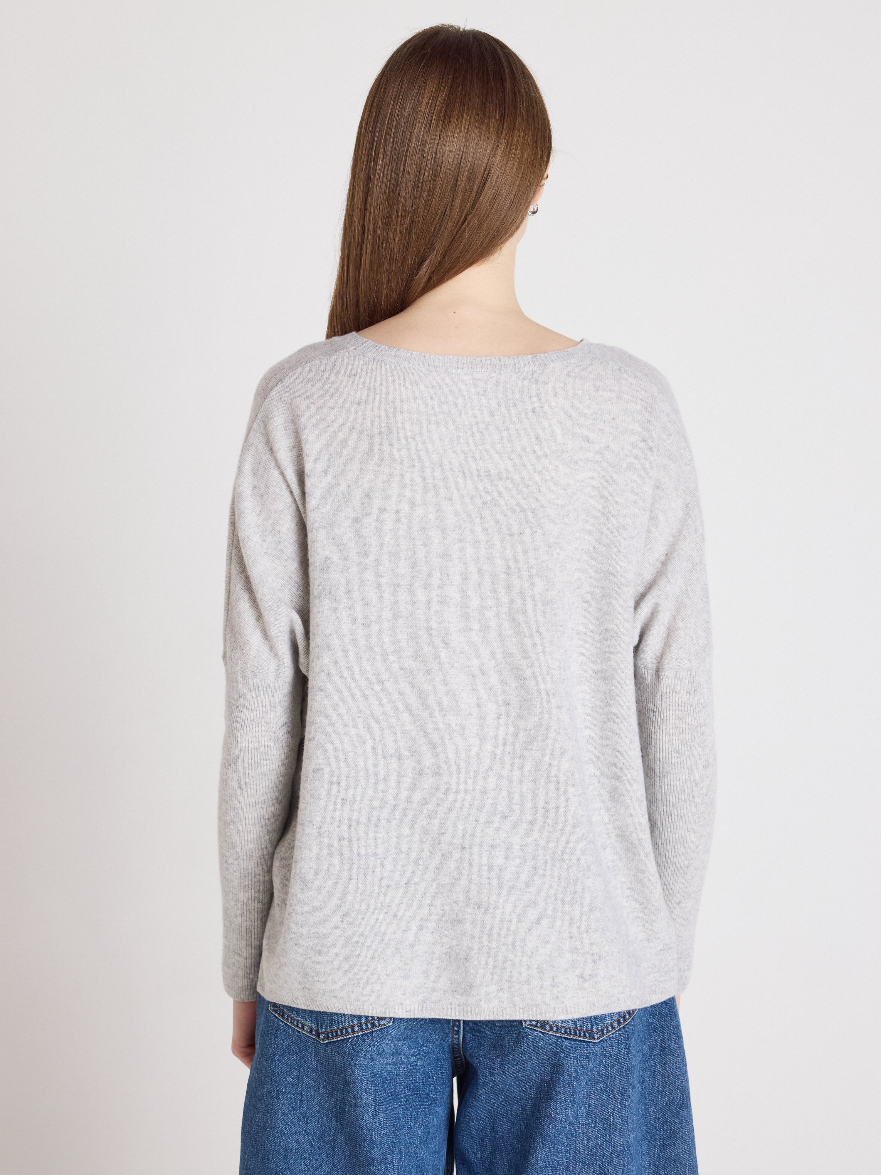absolut-pull-poncho-astrid-damen-kaschmir-rundhals-hellgrau image 5