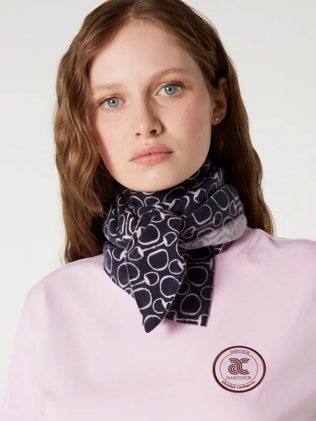 absolut-heritage-dreieckstuch-charpe-kaschmir-damen-navy-print image 1