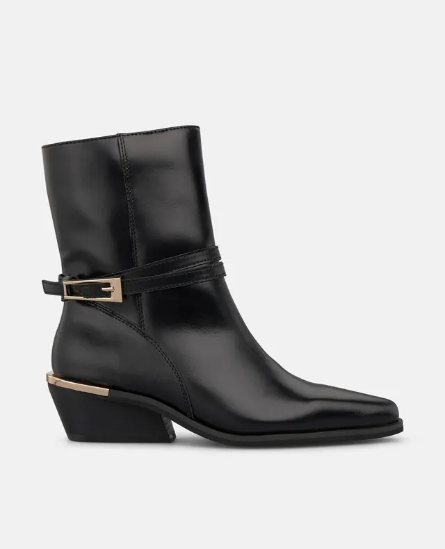 alma-en-pena-nappa-stiefeletten-mit-schnalle-und-blockabsatz-schwarz image 1