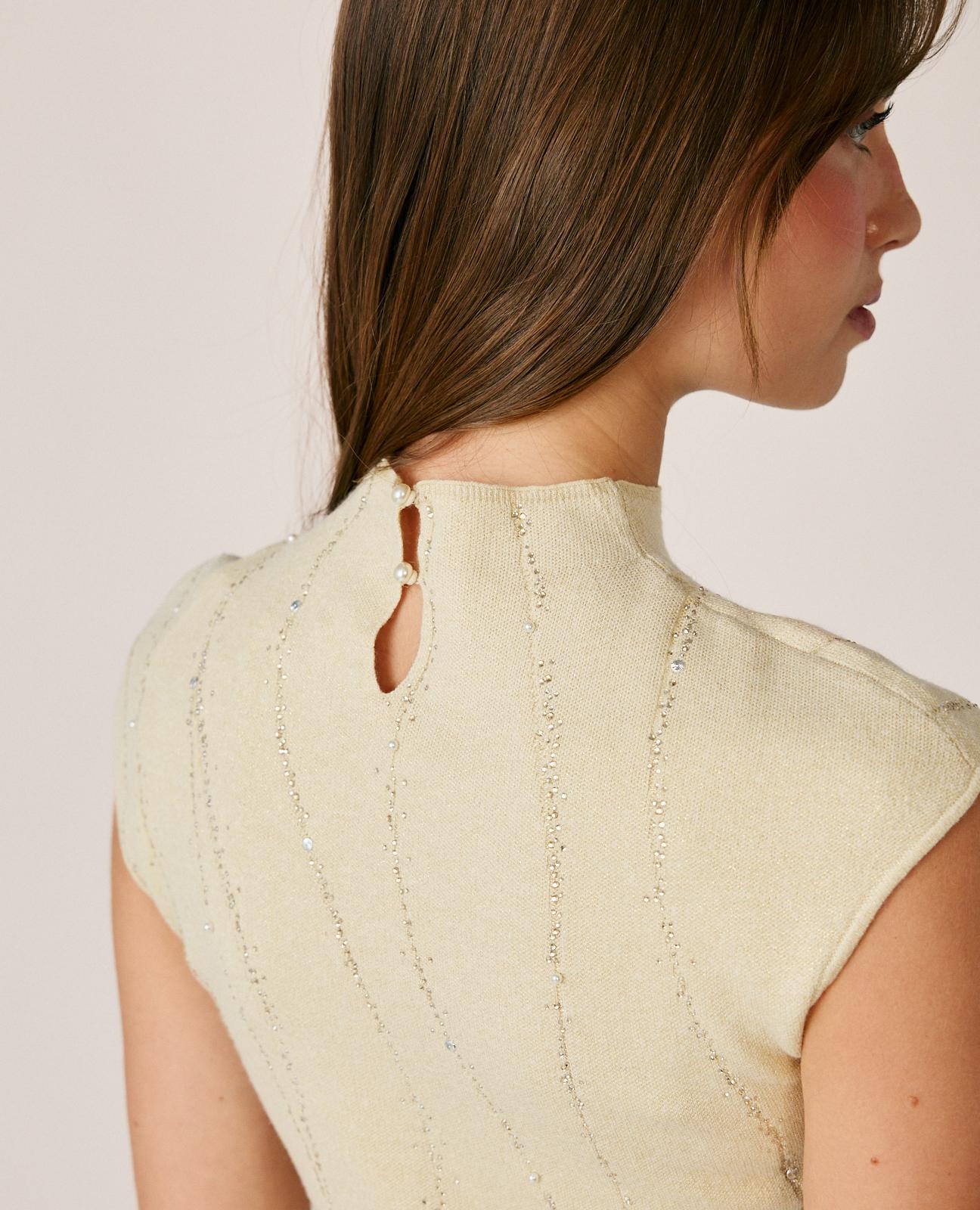 alma-en-pena-top-sparkly-dots-strick-top-wei-mit-glanz-stickerei image 5