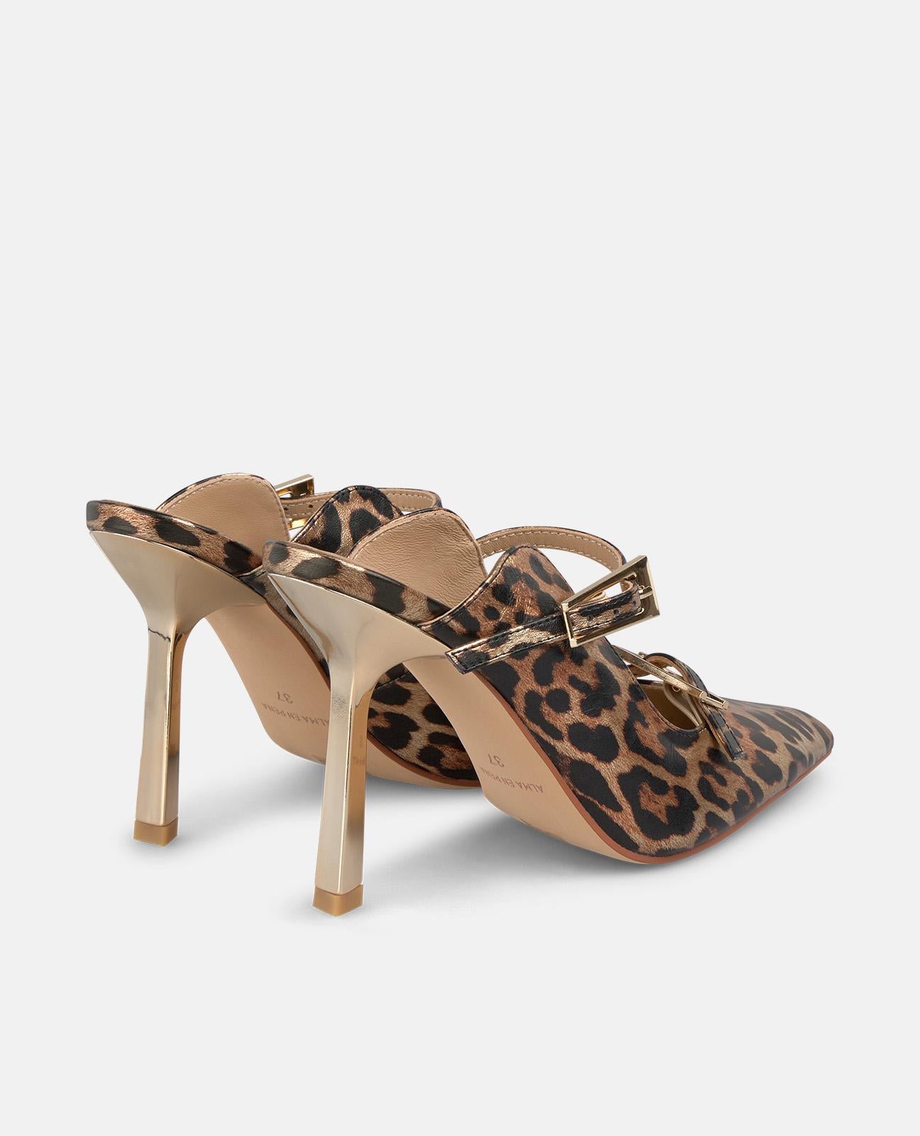 alma-en-pena-slingback-pumps-mit-doppelschnalle-camel-10-cm image 3