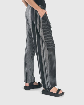 alembika-melange-flat-front-trousers-stripe-leinenhose image 8