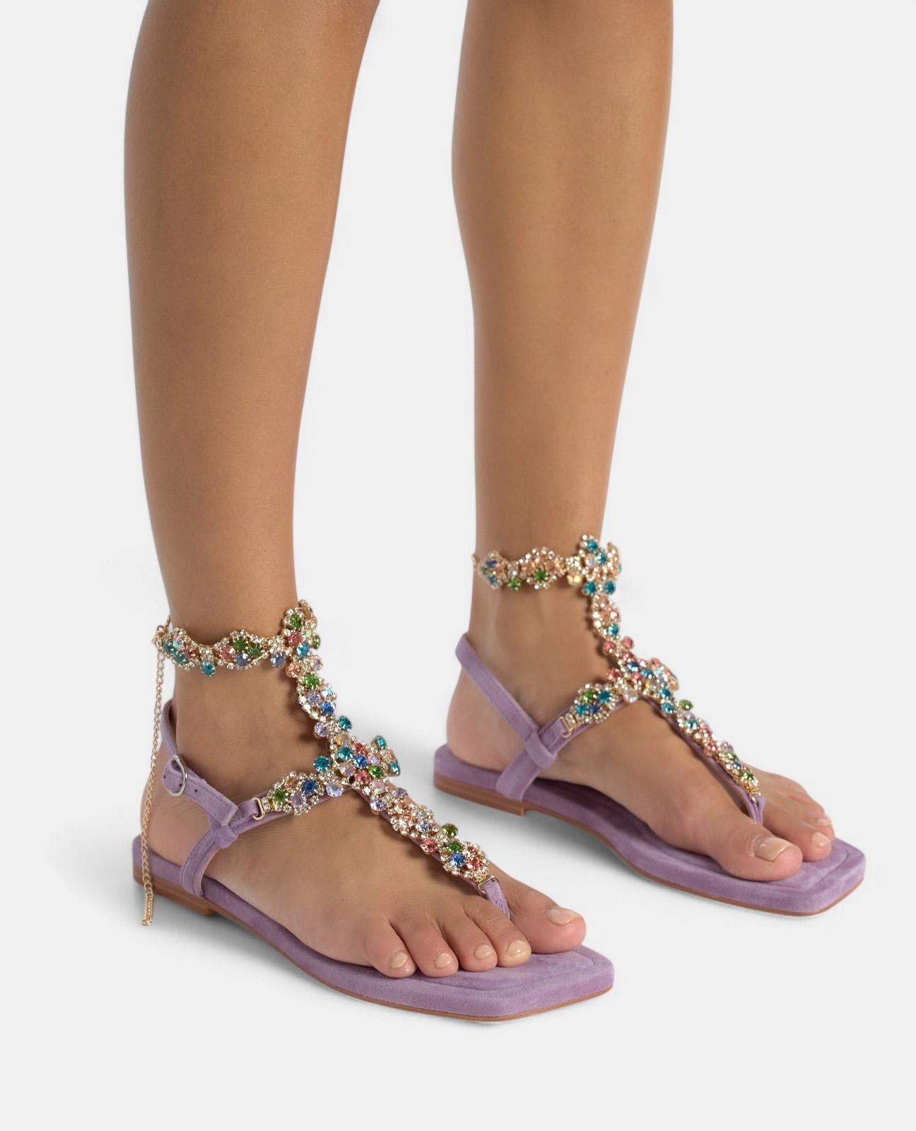 alma-en-pena-flache-strass-sandale-violett-square-toe-schnalle-1-cm image 4