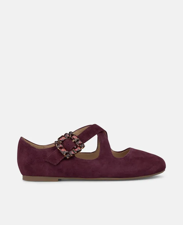 alma-en-pena-suede-dancing-ballerinas-bordeaux-mit-schnalle image 1