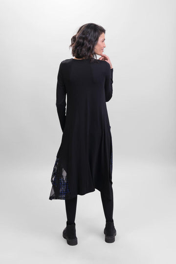 alembika-floral-check-swing-dress-blau image 5