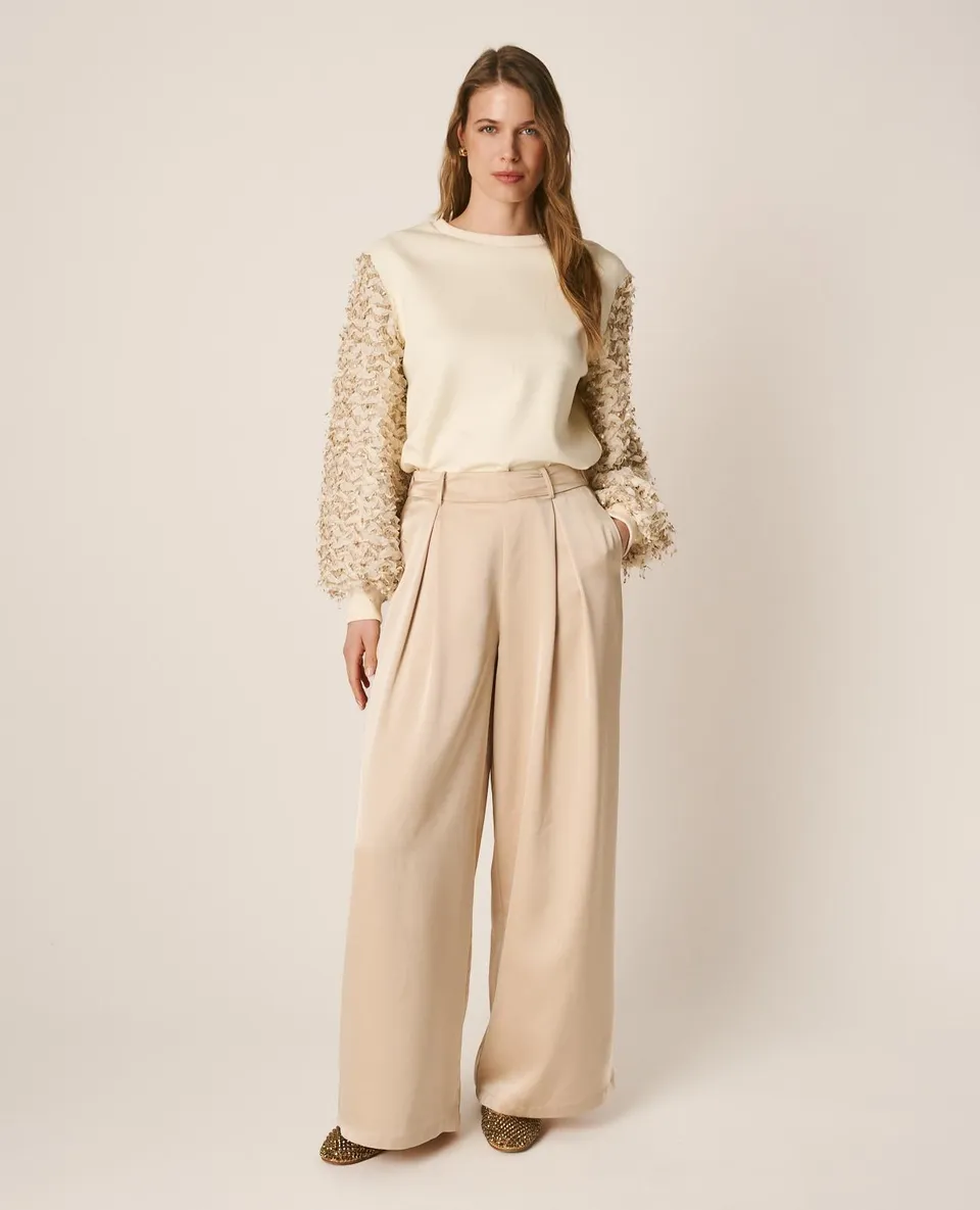 alma-en-pena-satin-pants-satinhose-high-waist-wide-leg-gold image 1