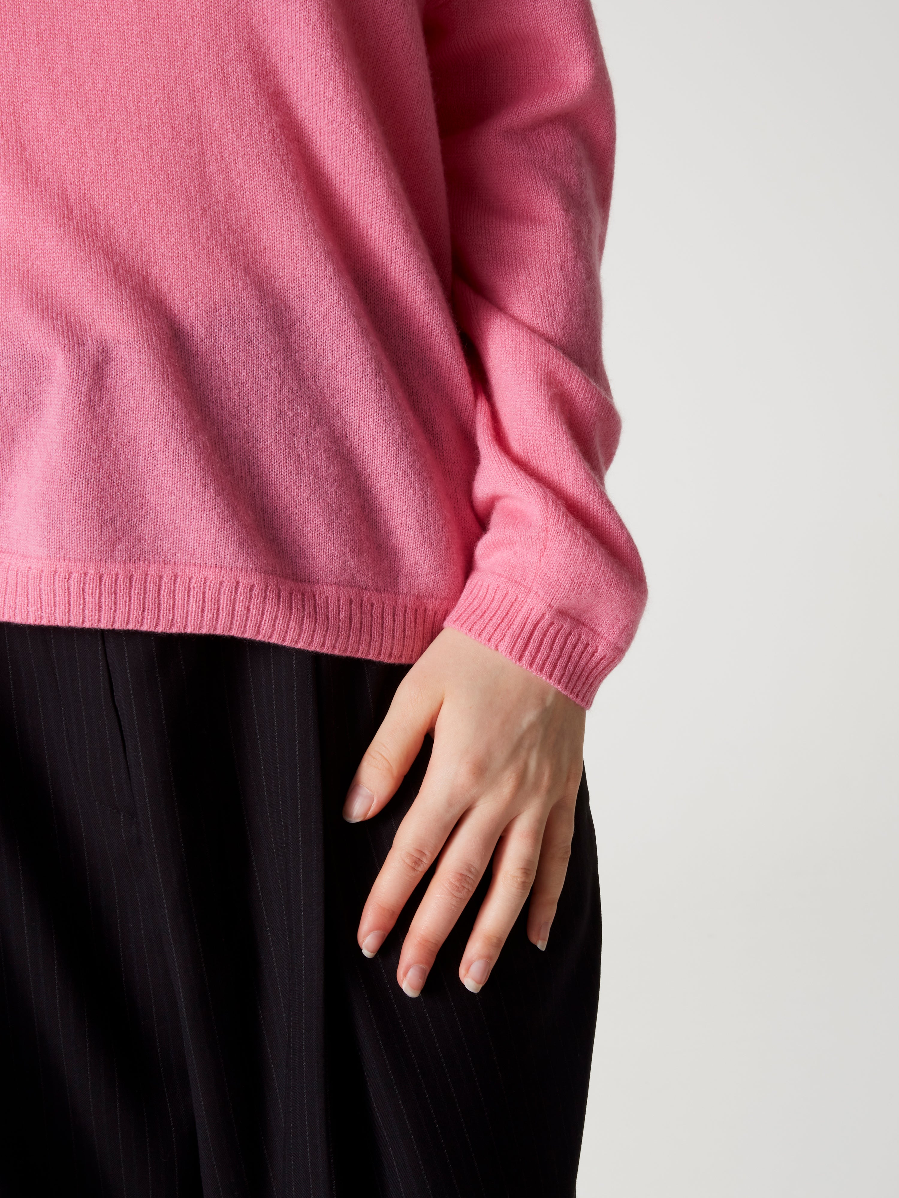 absolut-maya-kaschmir-pullover-damen-polokragen-oversize-pink image 6