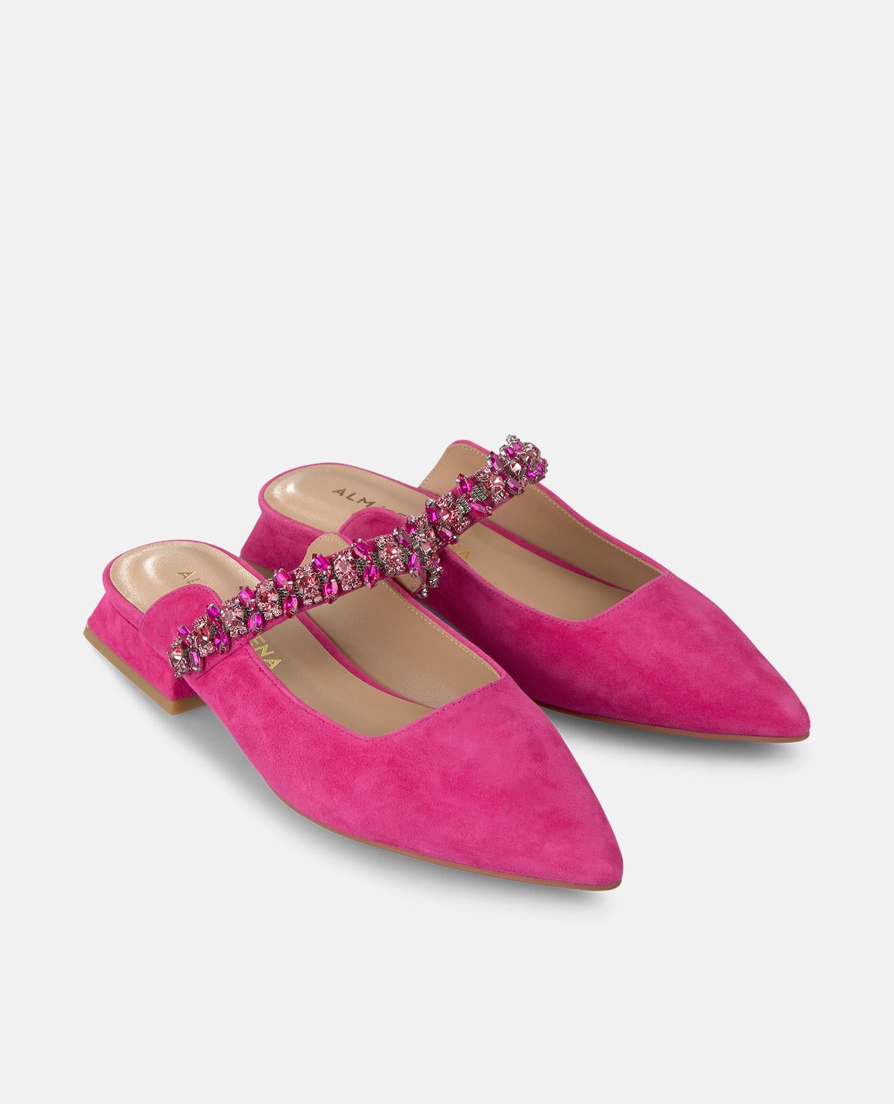 alma-en-pena-mule-fuchsia-spitz-mit-strass-riemen-2-cm image 2