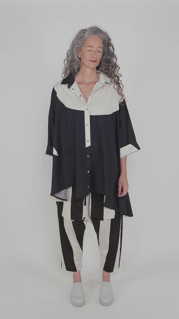 alembika-urban-madison-tunika-bluse-schwarz-wei-sphere image 3
