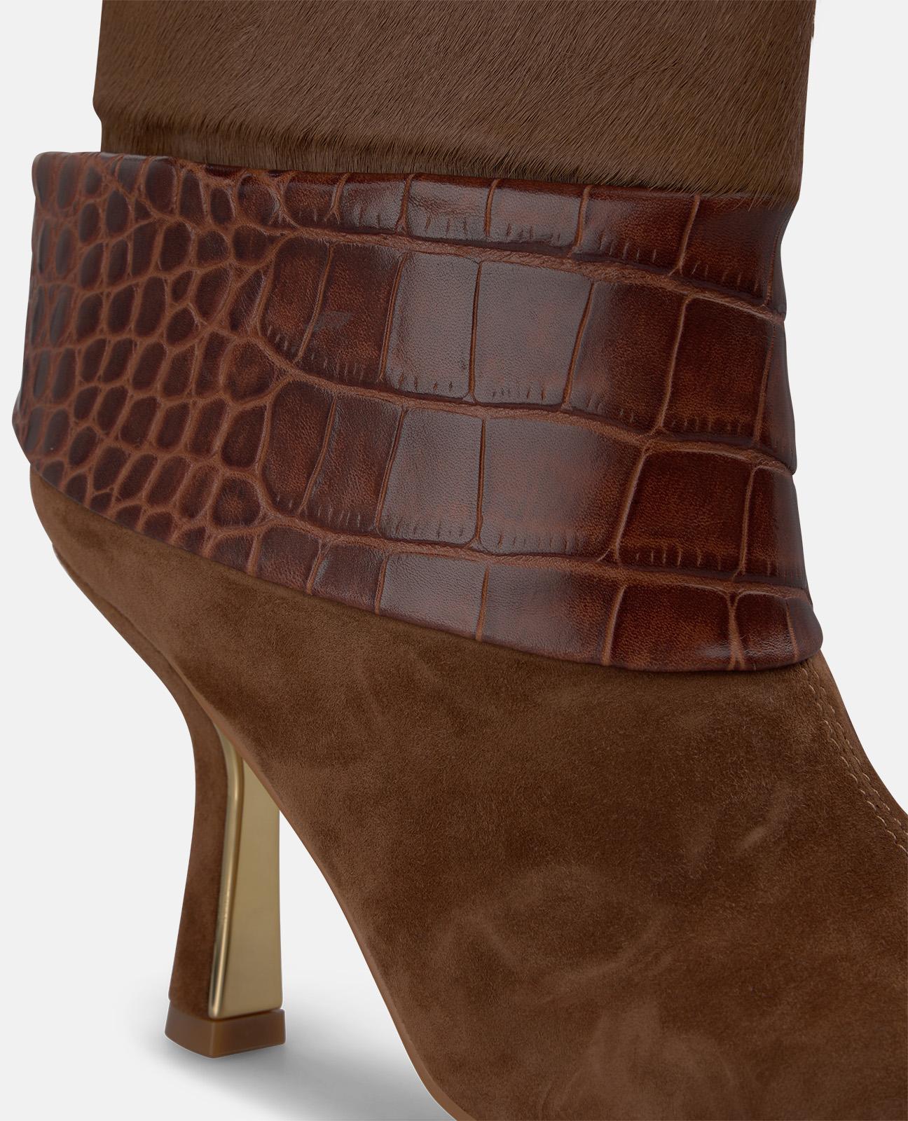 alma-en-pena-suede-ankle-boots-animal-print-stiefelette-camel-8-5-cm image 4