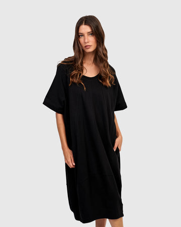 alembika-urban-copenhagen-relaxed-dress-black-cocoon-midikleid image 3