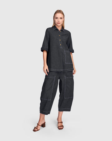 alembika-myles-popover-shirt-jet-denim-bluse image 2