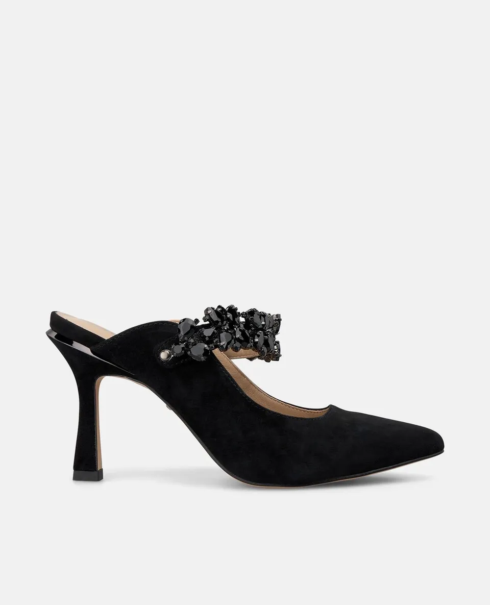 alma-en-pena-suede-sling-heels-wildleder-pumps-schwarz-8-cm image 1