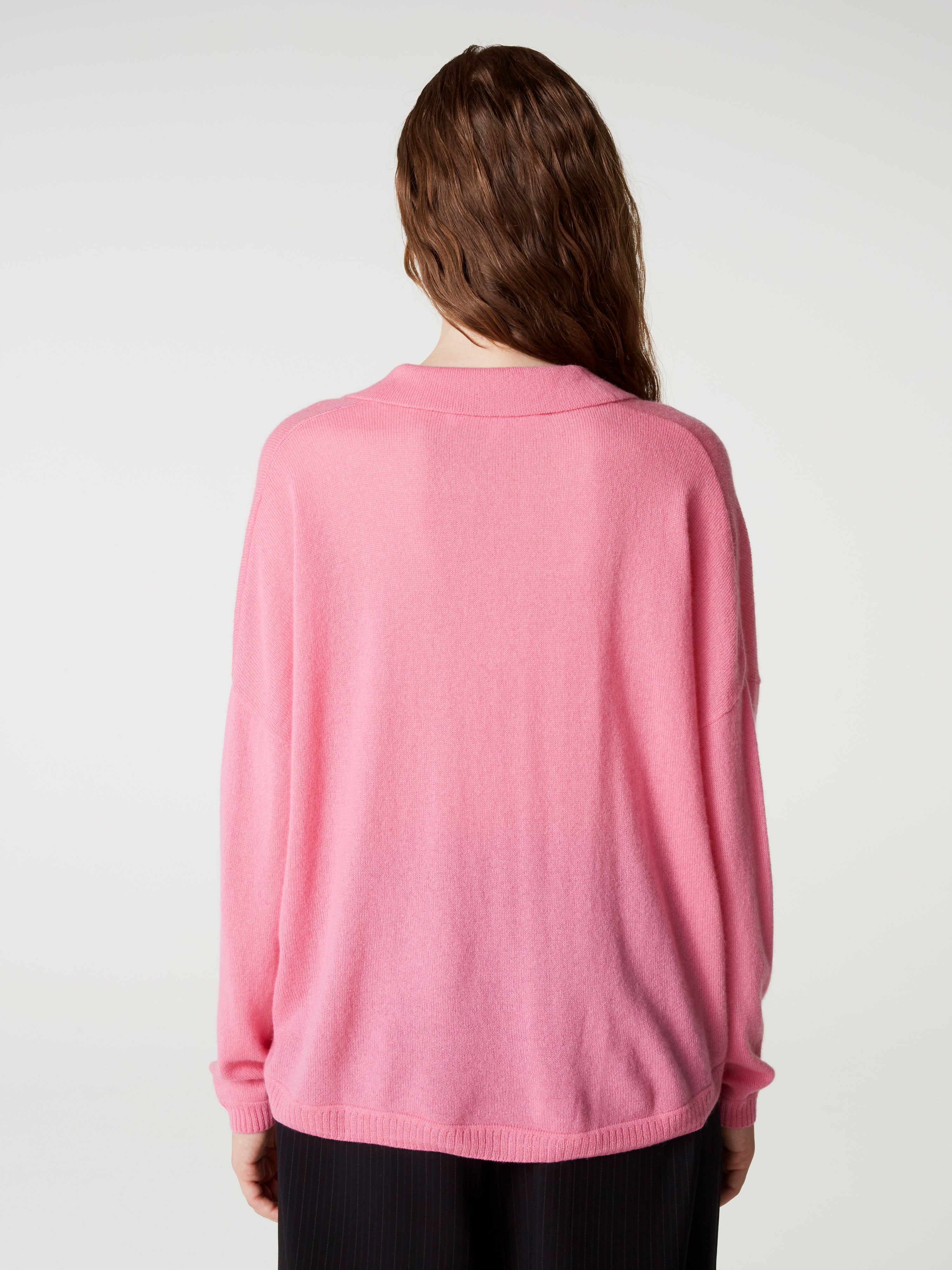 absolut-maya-kaschmir-pullover-damen-polokragen-oversize-pink image 5
