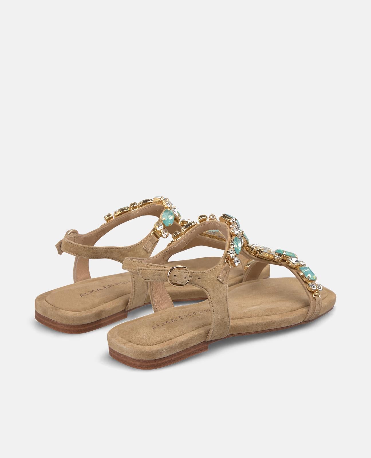 alma-en-pena-flat-sandals-with-rhinestone-accents-flache-sandale-arena image 4