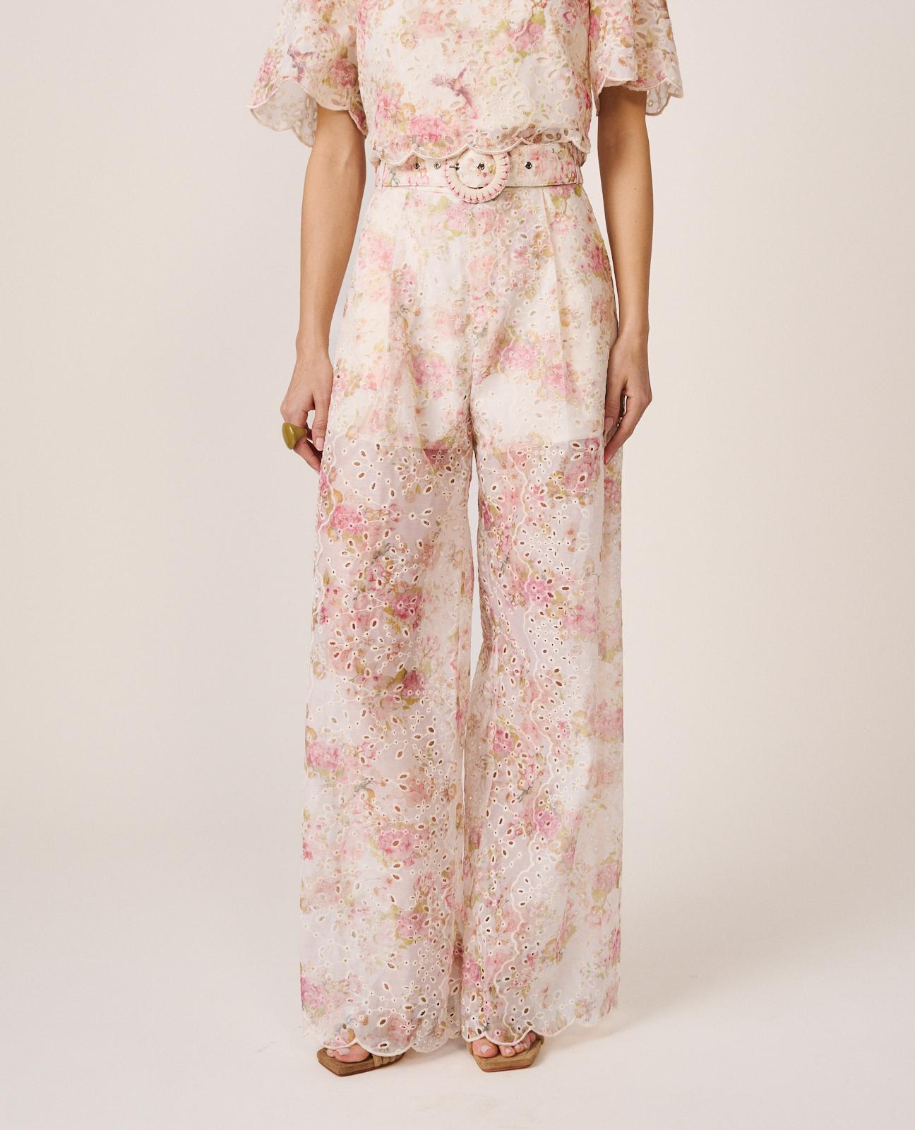 alma-en-pena-plissee-hose-wide-leg-mit-blumenprint-rosa image 3
