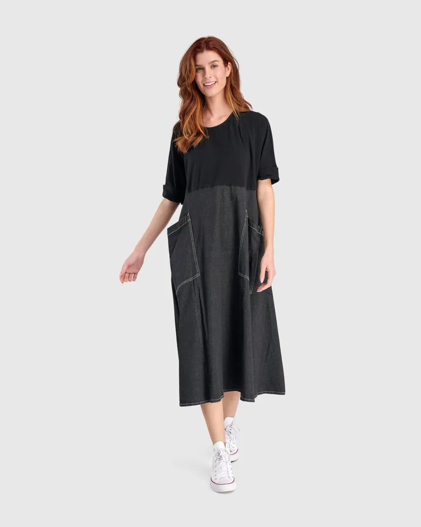 alembika-amelia-a-line-dress-jet-denim-jeans-maxikleid image 1