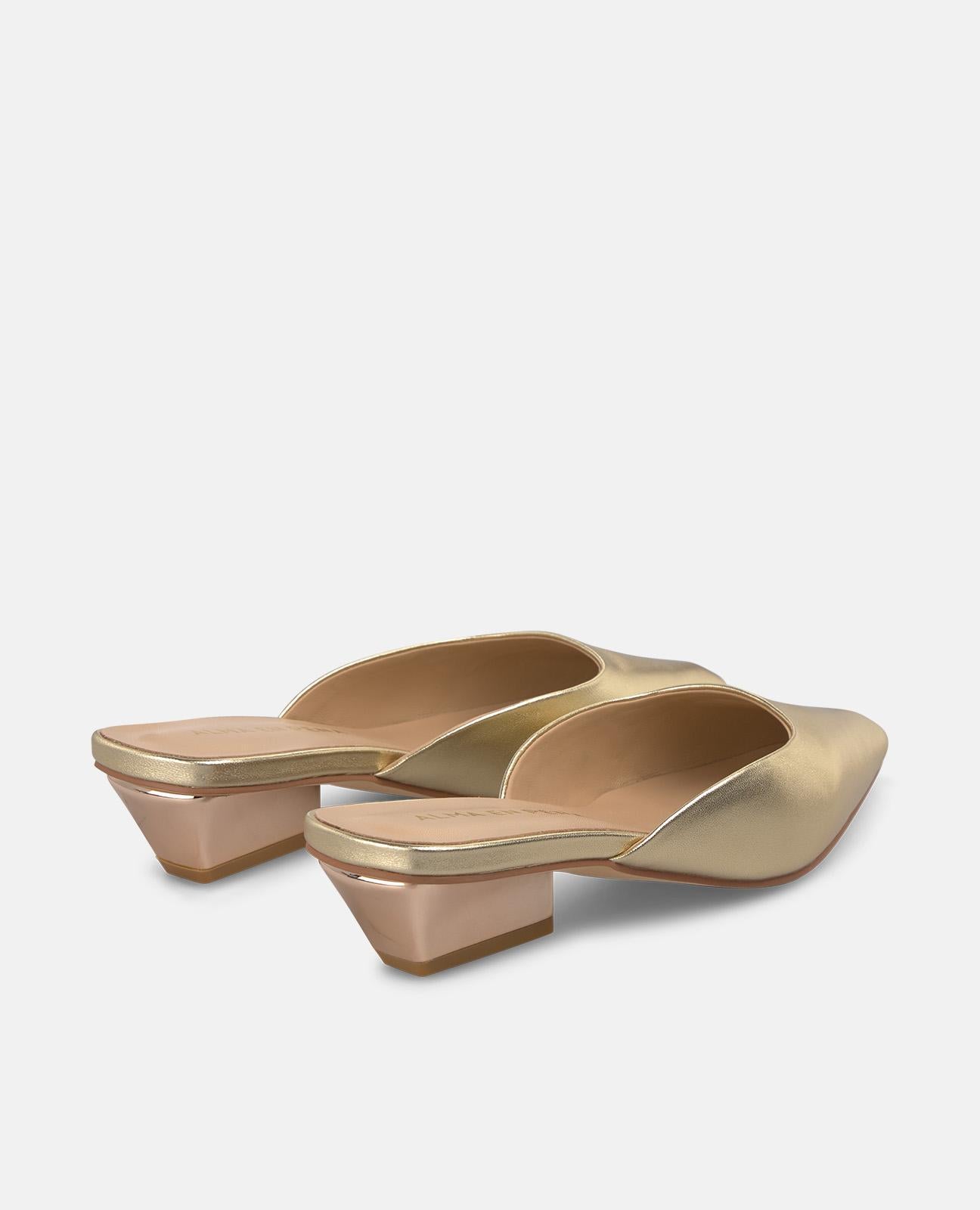 alma-en-pena-metallic-mule-mules-slipper-in-dorado-mit-5-cm-absatz image 3