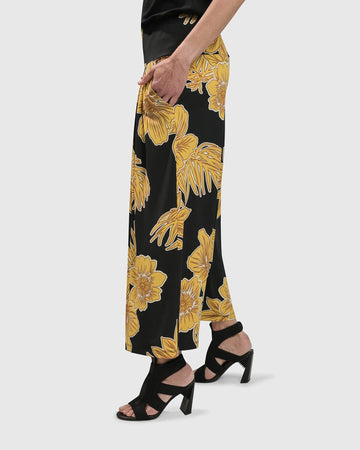 alembika-luau-palazzo-pants-gold-weite-hose-floral image 6