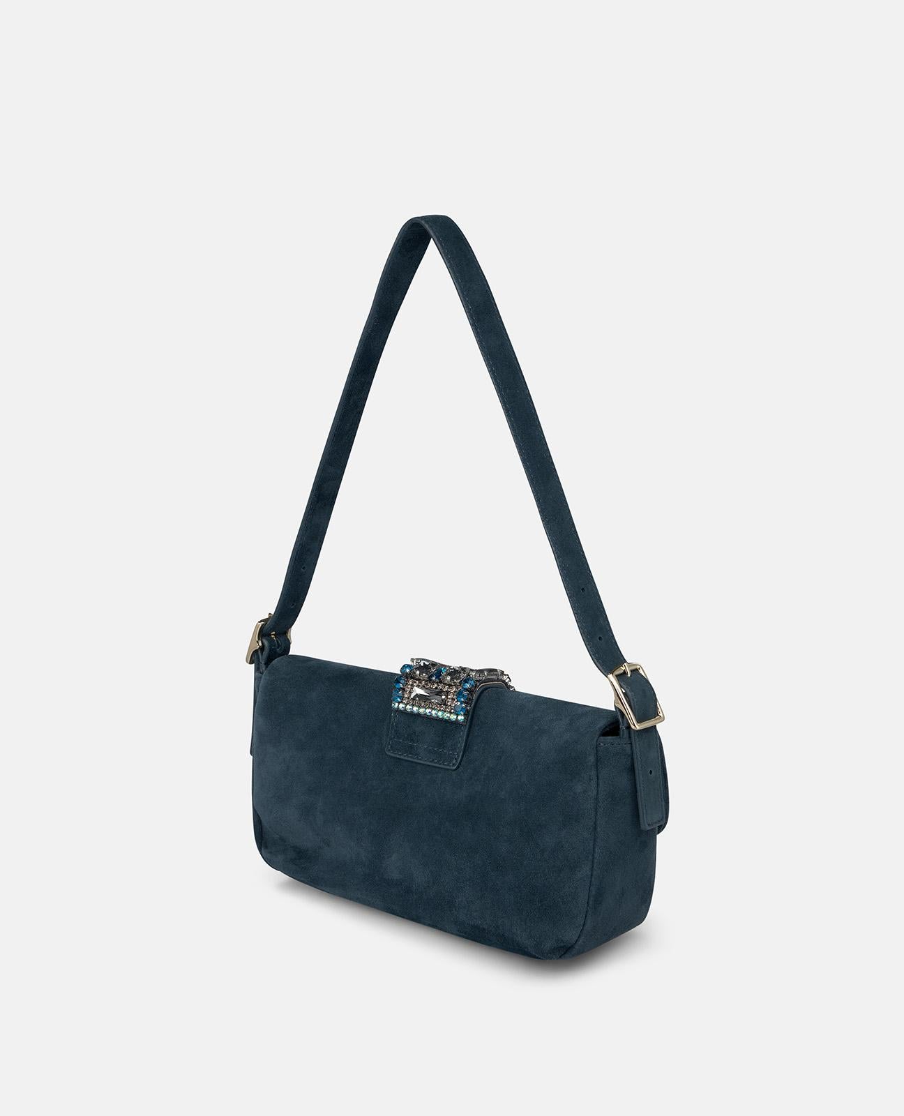 alma-en-pena-schultertasche-leder-strass-blau image 3