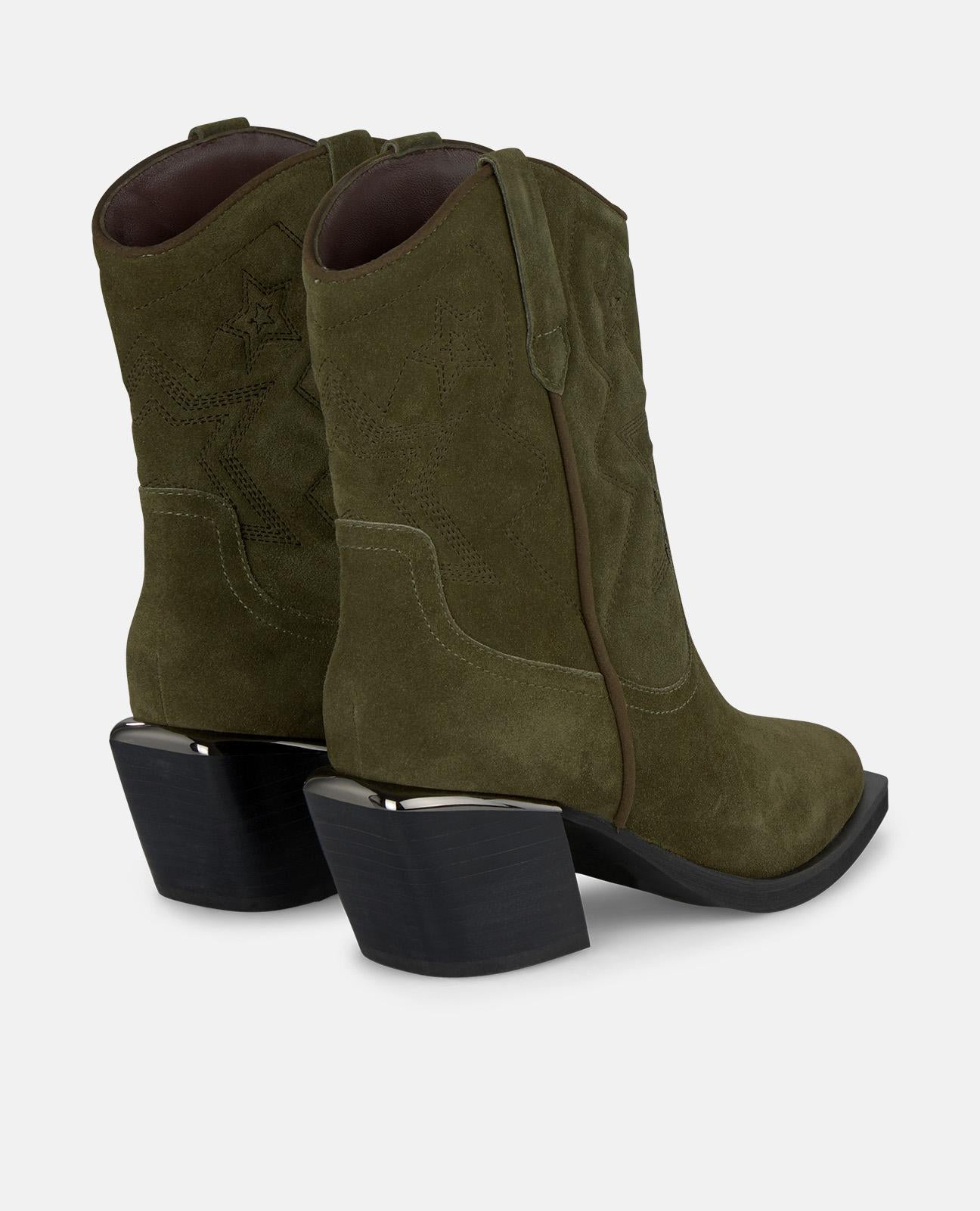 alma-en-pena-stiefelette-bestickter-absatz-7-cm-khaki image 3