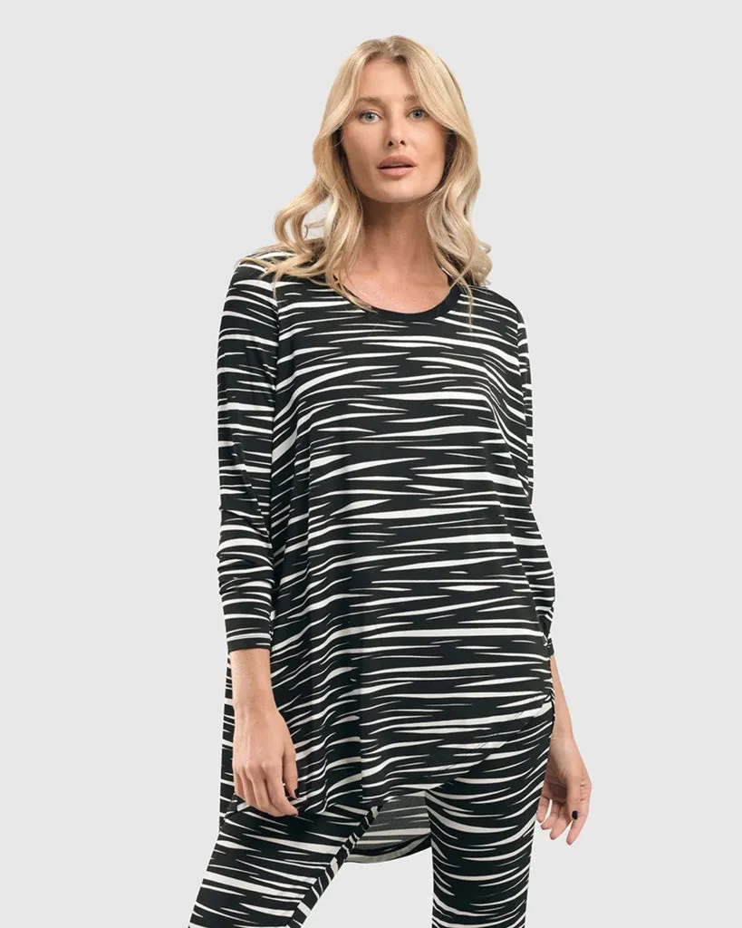 alembika-poe-curve-tunic-top-zebra-tunika-animal image 1