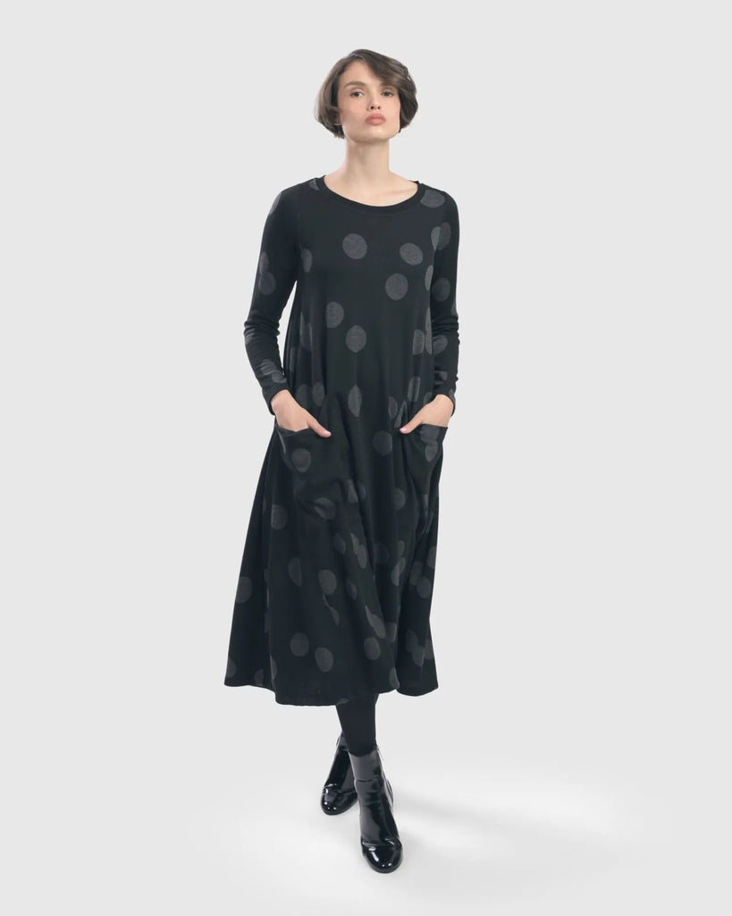 alembika-gwen-pocket-midi-dress-circles image 1