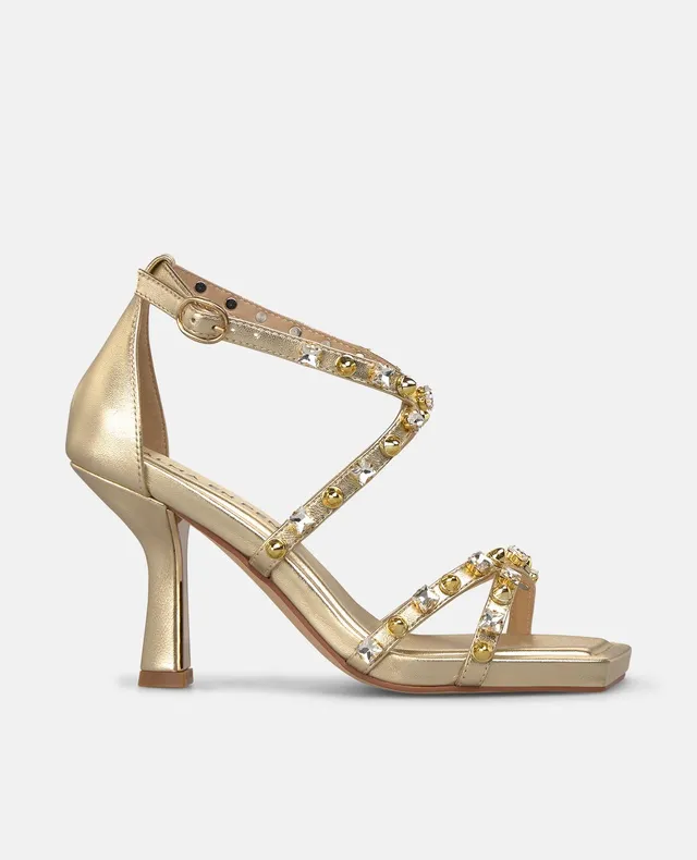 alma-en-pena-sandalette-mit-nieten-gold-9-cm-absatz image 1
