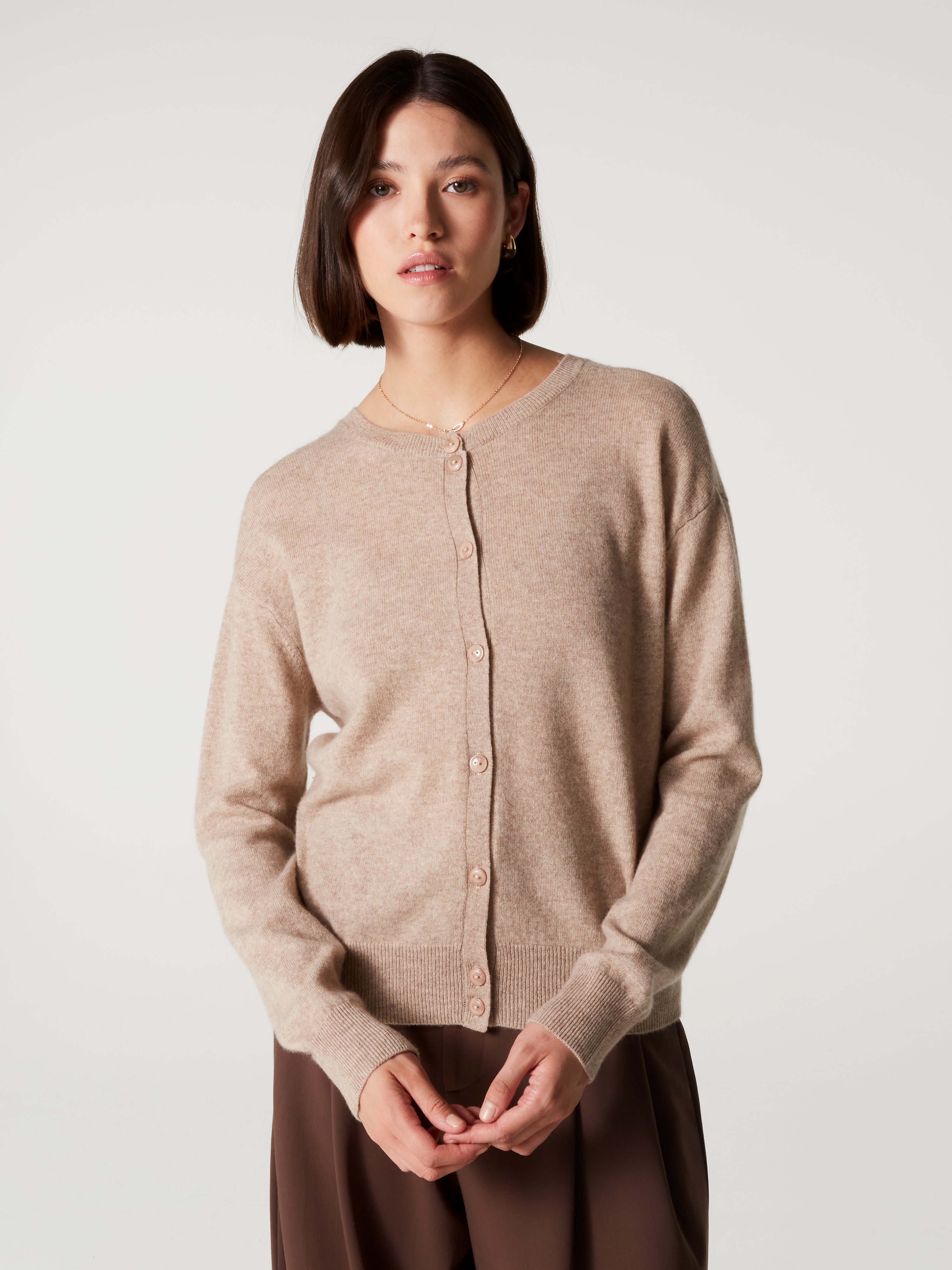 absolut-lisette-wendecardigan-damen-kaschmir-kastanienbraun image 2