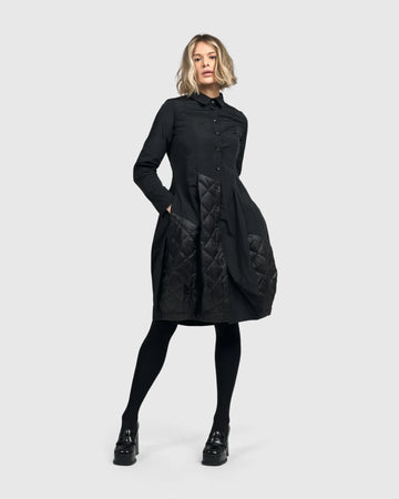 alembika-urban-vesper-shirtkleid-schwarz-cocoon-hemdkleid image 2